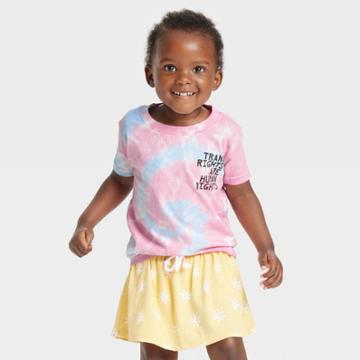 Ph By The Phluid Project Pride Toddler Trans Rights Phluid Project Short Sleeve T-shirt - Pink