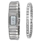 Peugeot Watches Peugeot Women's Designer Crystal Watch With Matching Crystal Tennis Bracelet Gift