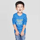 Toddler Boys' Brilliantly Brave Brother Graphic Long Sleeve T-shirt - Cat & Jack Blue