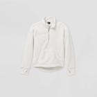 Girls' Sherpa 1/4 Zip Pullover - All In Motion Off White