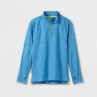 Boys' Soft Gym 1/4 Zip Sweatshirt - All In Motion Heathered Blue