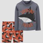 Toddler Boys' Shark Print Long Sleeve Rash Guard Set - Just One You Made By Carter's Gray