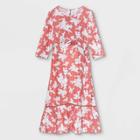 Floral Print 3/4 Sleeve Woven Maternity Dress - Isabel Maternity By Ingrid & Isabel Rose