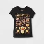 Girls' Disney Winnie The Pooh Tigger Lunar Happy New Year T-shirt - Black
