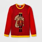 Creative Apparel Concepts Gender Inclusive Nutcracker Plus Size Sweater - Red 1x, Adult Unisex,