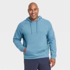 Men's Cotton Fleece Pullover Hoodie Sweatshirt - All In Motion Blue Gray