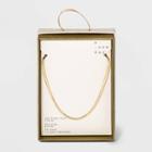 Gold Dipped Sterling Silver Herringbone Chain Necklace - A New Day Gold