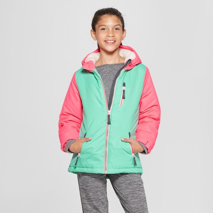 Girls' Puffer Jacket - Cat & Jack Aqua