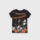 Girls' Short Sleeve Disney The Nightmare Before Christmas 'this Is Halloween' Graphic T-shirt - Black