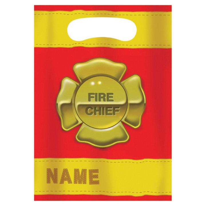 Creative Converting 8ct Firefighter Favor Bags, Adult Unisex,