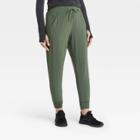 Women's Stretch Woven Lined Pants 28 - All In Motion Fern Green