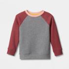 Toddler Boys' Colorblock Fleece Pullover Sweatshirt - Cat & Jack Gray