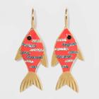 Sugarfix By Baublebar Fish Drop Earrings - Red