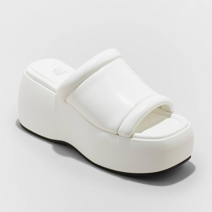 Women's Alanna Slide Wedge Heels - Wild Fable White