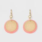 Diamond Dust Coins And Rivershell Disc Earrings - A New Day Pink/gold