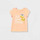 Toddler Girls' Let Love Grow Short Sleeve T-shirt - Cat & Jack Peach