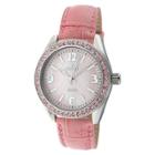 Target Women's Peugeot Crystal Accented Leather Strap Watch With Crystals From Swarovski -