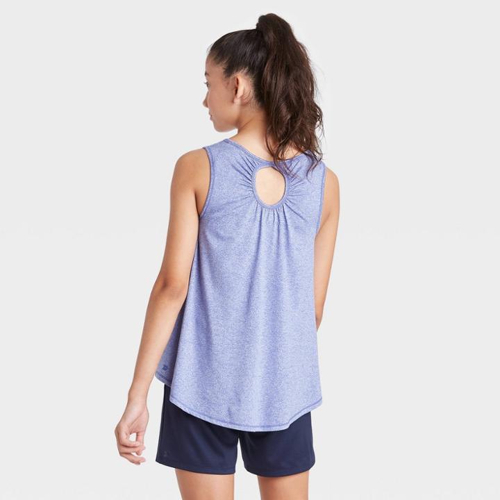 Girls' Studio Tank Top - All In Motion Deep Periwinkle Xs, Girl's, Deep Purple