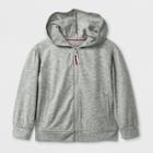 Toddler Girls' Zip-up Hooded Sweatshirt - Cat & Jack Gray