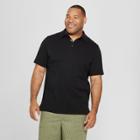 Target Men's Big & Tall Short Sleeve Elevated Ultra-soft Polo Shirt - Goodfellow & Co Black
