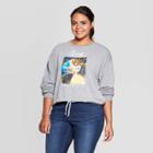 Women's Disney Beauty And The Beast Plus Size Long Sleeve Sweatshirt (juniors') - Heather Gray