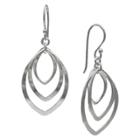 Target Women's Polished Triple Marquise Drop Earrings In Sterling Silver -