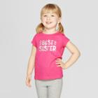 Toddler Girls' Short Sleeve 'best Sister' Graphic T-shirt - Cat & Jack Pink