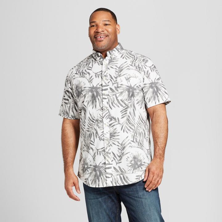 Target Men's Tall Short Sleeve Button-down Shirt - Goodfellow & Co Gray