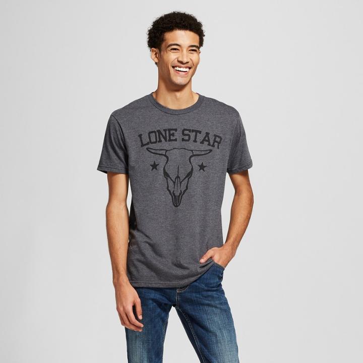 Men's Short Sleeve Lone Star Graphic T-shirt - Awake Charcoal