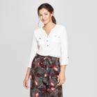 Women's Long Sleeve Utility Top - A New Day White