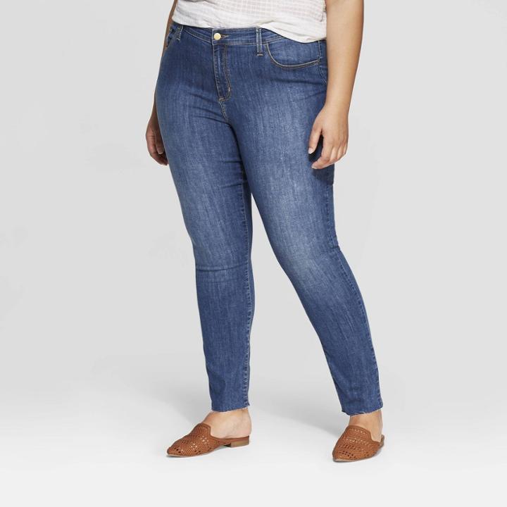 Women's Plus Size Skinny Mid-rise Jeans - Universal Thread Blue