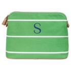 Cathy's Concepts Personalized Green Striped Cosmetic Bag -