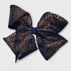 Girls' Jojo Siwa Blue Bow With Rose Gold Glitter Print Hairclip