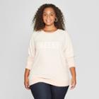 Women's Plus Size Cheers Graphic Sweatshirt - Grayson Threads (juniors') Pink