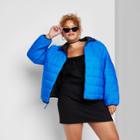 Women's Plus Size Puffer Jacket - Wild Fable Sapphire Blue