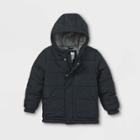 Toddler Boys' Quilted Puffer Jacket - Cat & Jack Black