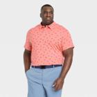 Men's Big & Tall Supima Cotton Printed Polo Shirt - All In Motion Salmon Pink