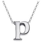 Target Women's Sterling Silver P Initial Charm Pendant -