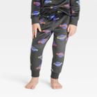 Toddler Boys' Pull-on Plush Micro-fleece Jogger Pants - Cat & Jack Charcoal Gray