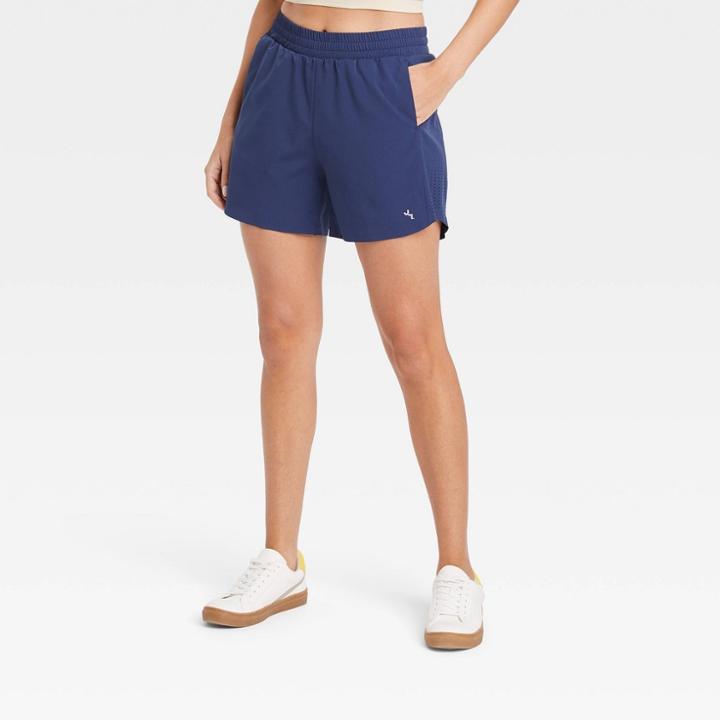 Women's Everyday Shorts With Liner And Side Pockets 4.5 - Joylab Navy Blue