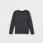 Boys' Long Sleeve Seamless T-shirt - All In Motion Heather Black