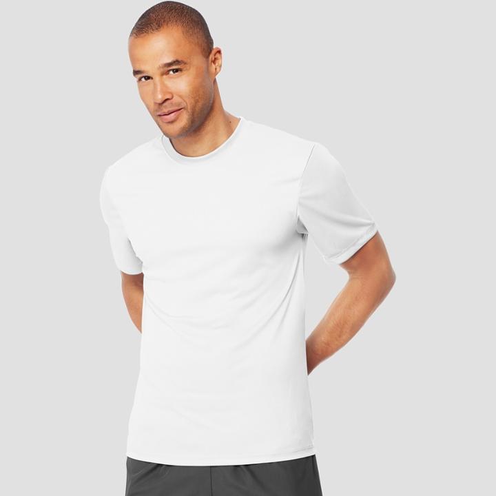 Hanes Men's Short Sleeve Cooldri Performance T-shirt -white