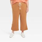 Women's Plus Size High-rise Knit Flare Pull-on Pants - Universal Thread Brown