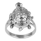 Women's Journee Collection Large Turtle Ring In Sterling Silver -