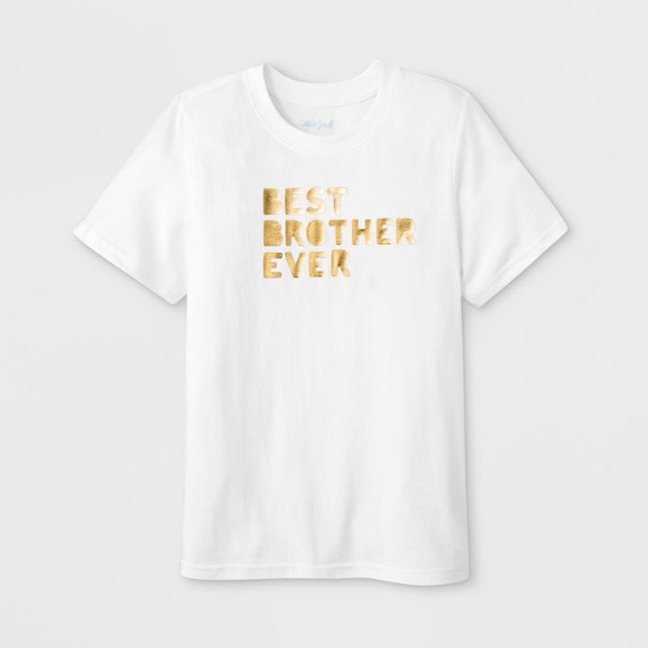 Boys' Short Sleeve 'best Brother Ever' Graphic T-shirt - Cat & Jack Eco White