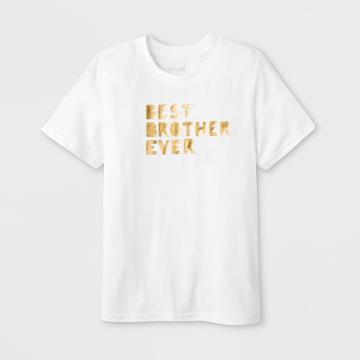 Boys' Short Sleeve 'best Brother Ever' Graphic T-shirt - Cat & Jack Eco White
