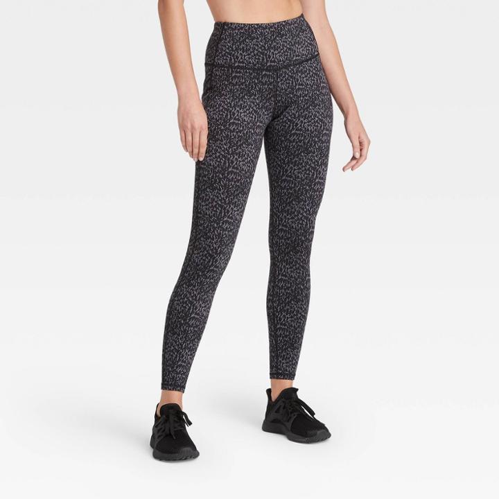 Women's Leopard Premium High-waisted Leggings - All In Motion Black