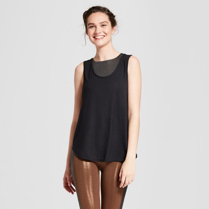 Women's Shine Muscle Tank - Joylab Metallic Black