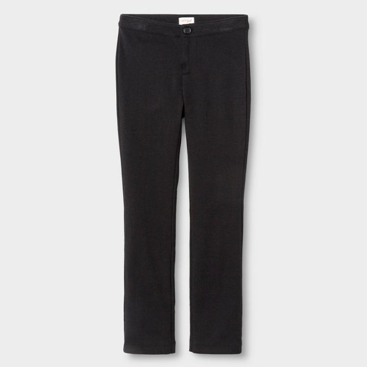 Girls' Ponte Knit Trousers - Cat & Jack Black S, Girl's,