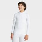 Boys' Long Sleeve Fitted Performance Mock Neck T-shirt - All In Motion White